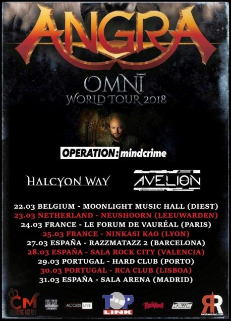 Avelion on Tour supporting Angra